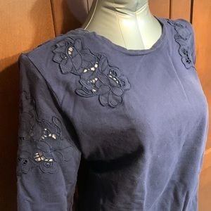 SALE!! Open flower embellishment 100% cotton